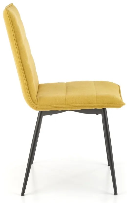 Scaun tapitat K493 mustariu - H92 cm