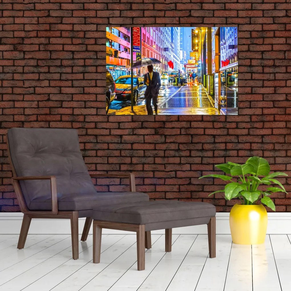 Tablou - Oraș în lumina neoanelor (90x60 cm)