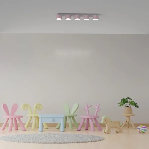 Plafonieră DIXIE 5xGX53/11W/230V roz