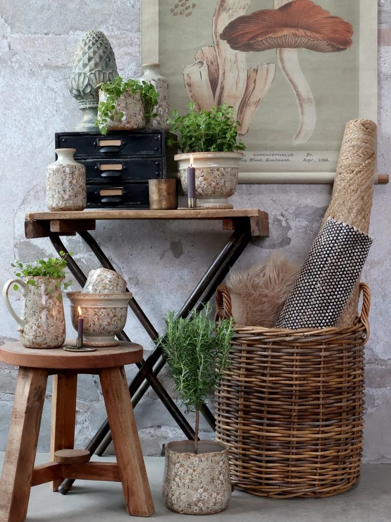 Masuta plianta, din lemn reciclat, aspect rustic, Grimaud - Mara