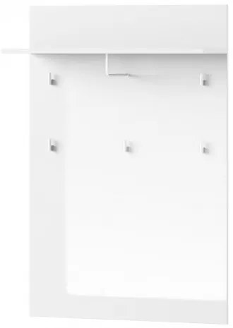 Cuier din pal cu etajera Gabrielle 20 Alb, l79xA30xH119 cm
