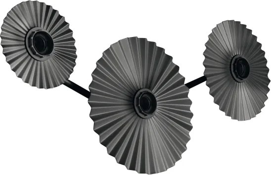 Osram - Aplica de perete PLISSEE 3xE27/15W/230V antracit
