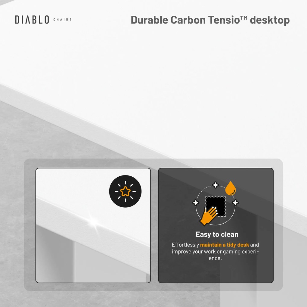 Birou reglabil pe înălțime Diablo X-Tensio 1100 alb