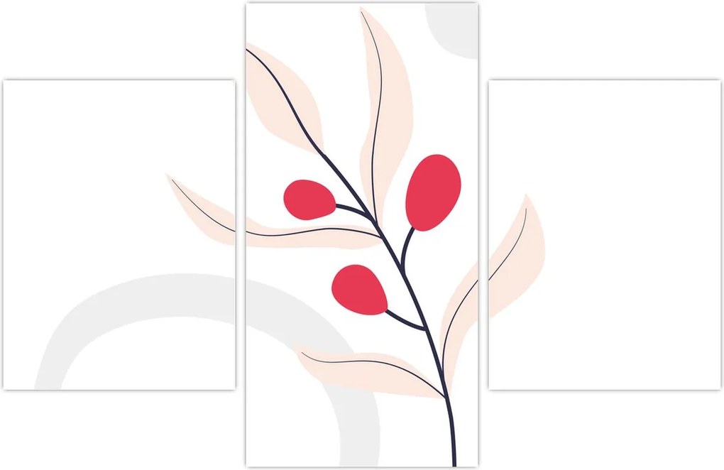 Tablou - Abstracție florală roz N⁰3 (90x60 cm)