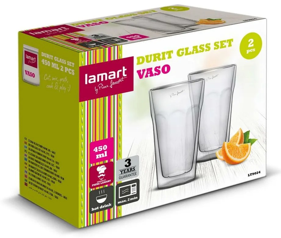 Lamart LT9024 set pahare Durit Vaso, 450 ml, 2buc.