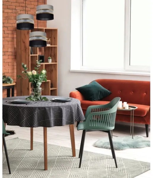 Lustră pe cablu CORAL 3xE27/60W/230V negru-gri