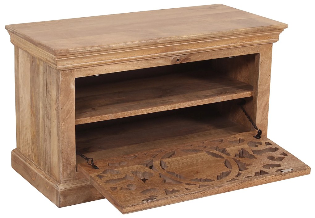 Pantofar din lemn de mango Lakadee 80x40x50 cm, 6 perechi de pantofi