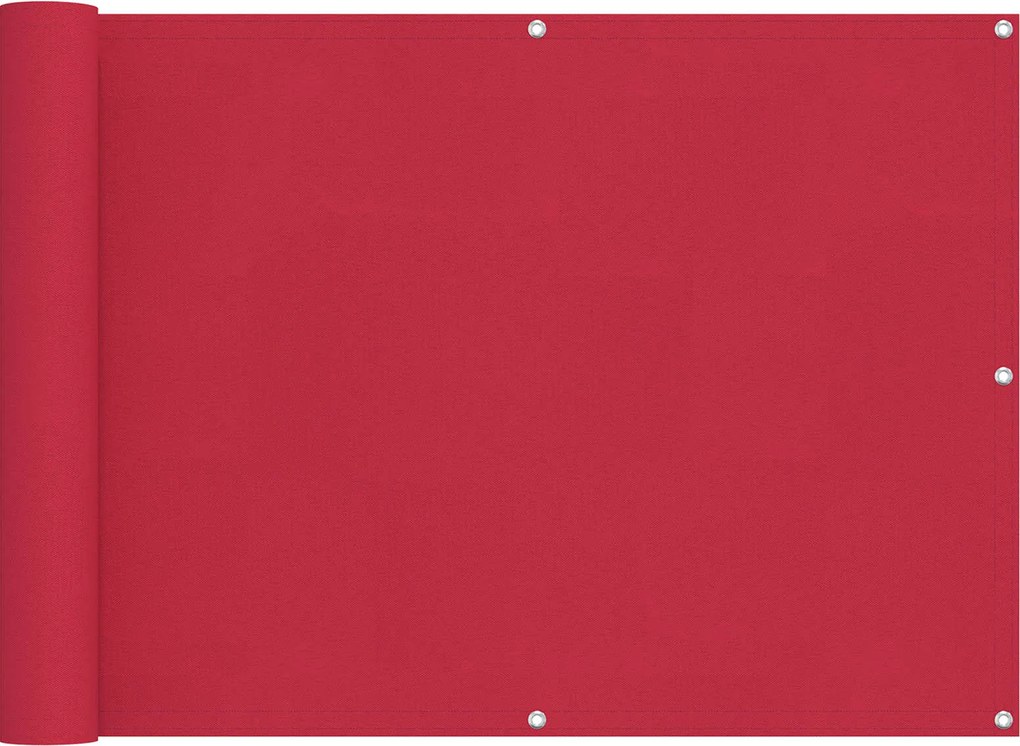 vidaXL Ecran de balcon Burgundy 75 x 500 cm Oxford alu acoperit cu PU