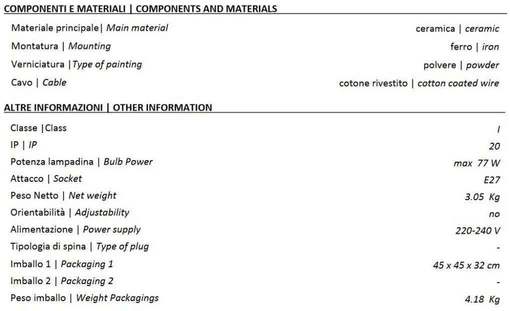 Lustra design retro realizata manual din ceramica 50's