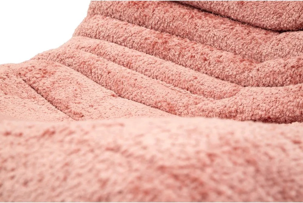 Fotoliu bean bag roz cu tapițerie din țesătură bouclé Mask – Mauro Ferretti