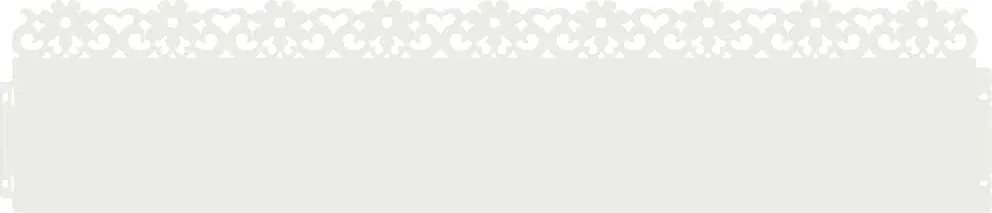 vidaXL Borduri pentru gazon 10 pcs Alb 103 x 0,05 x 22 cm Oțel