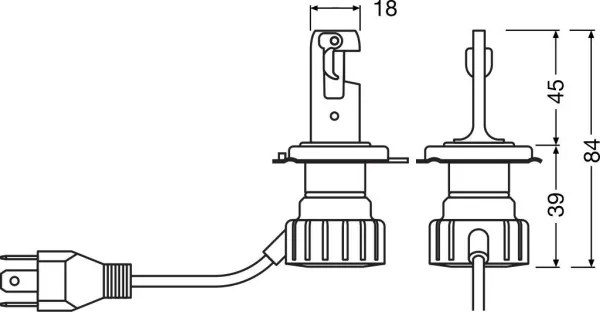 Set 2x becuri LED auto NIGHT BREAKER VINTAGE H4 P43T/20W/12V 3000K - Osram