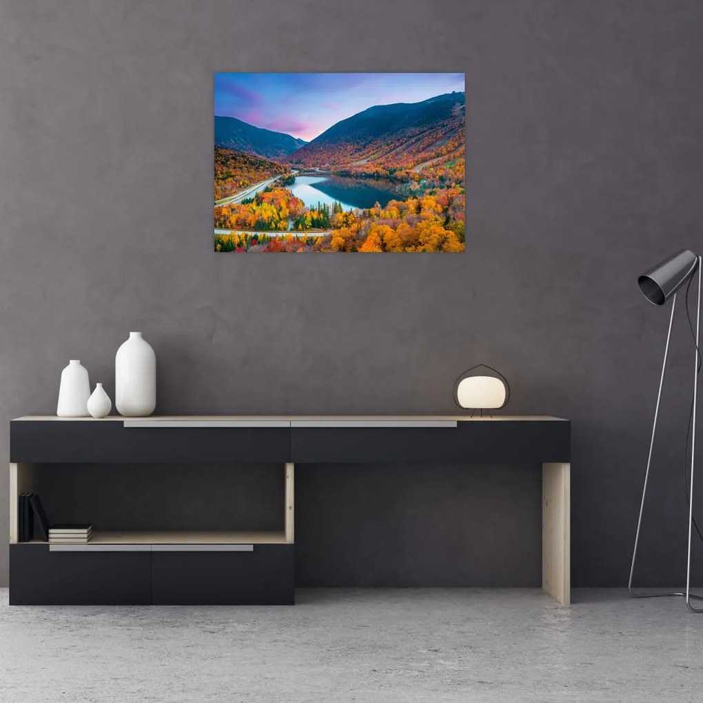 Tablou pe sticlă - White Mountain, New Hampshire, USA (70x50 cm)