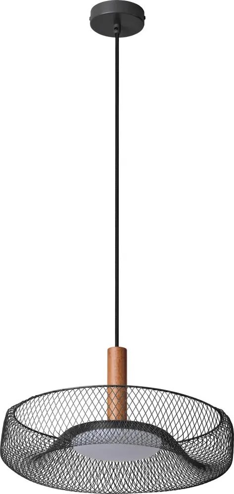 Osram - Lustră LED suspendată pe cablu DECOR MESH LED/18,5W/230V Ø 40 cm negru/lemn de cauciuc