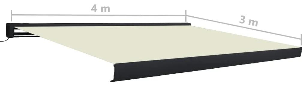 Copertina motorizata tip caseta, crem, 400 x 300 cm cream (grey frame), 400 x 300 cm