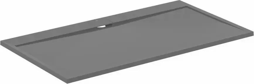 Cadita de dus dreptunghiulara Ideal Standard i.life Ultra Flat S gri asfaltic 180x100 cm