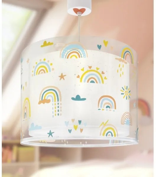 Dalber 41192 - Lustră pentru copii RAINBOW 1xE27/15W/230V multicoloră