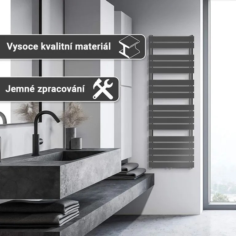 AQUAMARIN Radiator vertical pentru baie 160x60 cm, antracit