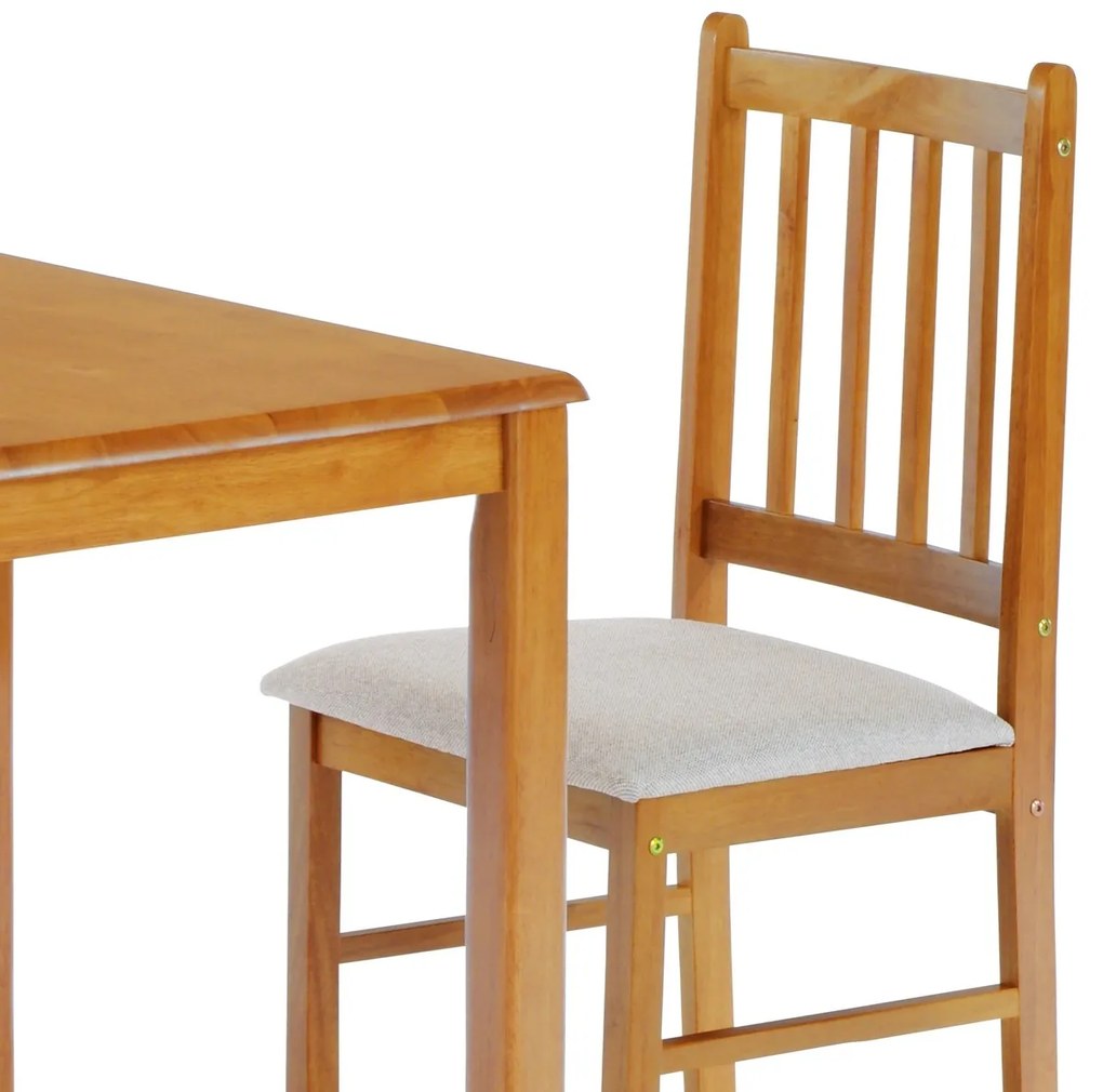 Set de masă din lemn masiv cu 2 scaune,  69 x 69 x75 cm, stejar Iandhaus