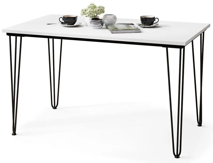 Masă de dining HALIJA albă