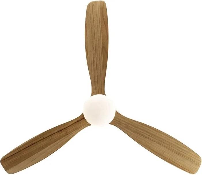 Lustra LED cu Ventilator si telecomanda Siroco D-132cm alb/lemn