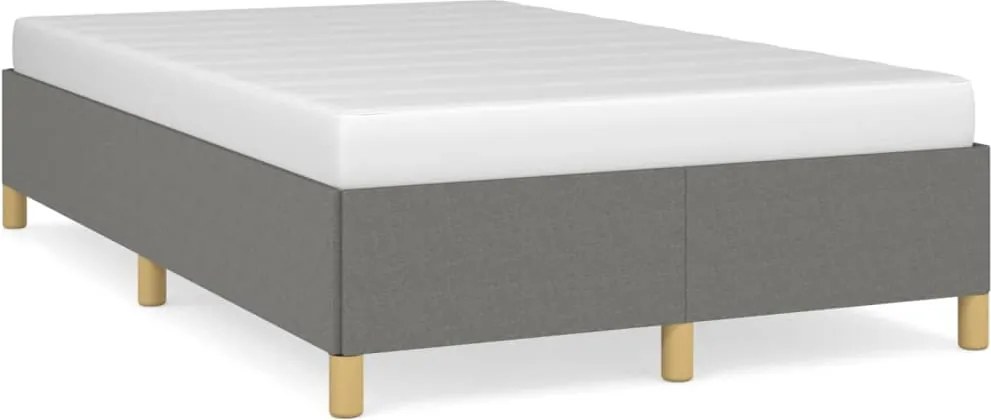 vidaXL Cadru de pat fără saltea, gri închis, 120x200 cm, textil