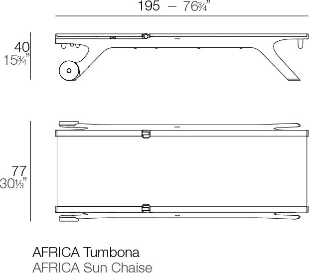Set de 4 sezlonguri moderne de exterior design premium AFRICA