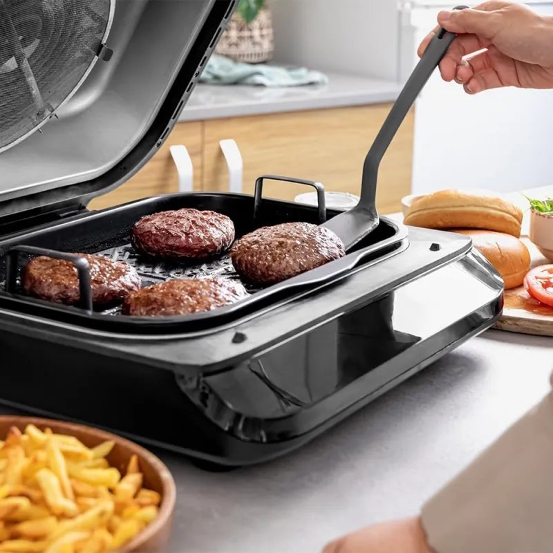 Resigilat: Friteuza Air Fryer & Grill 12in1 Oliver Voltz OV51015K, 1800W, 4 accesorii, Senzor inteligent, Timer, LED, Negru