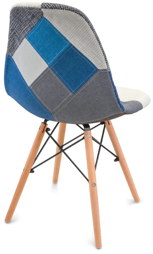 Scaune de sufragerie 4buc patchwork, Wave