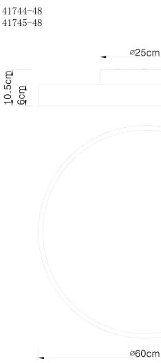 Plafonieră LED dimabilă RAINER LED/48W/230V Globo 41745-48 + telecomandă