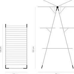 Brabantia "turn" cameră 90300183, 23 m, Pliabil ușor, Reglabil, Gri metalic