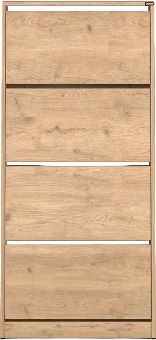 Dulap Pantofi Inalt Adore XL – Pantofar cu Adancime Slim (26 cm) pentru Hol, 4 Compartimente Rabatabile, Capacitate 24 Perechi