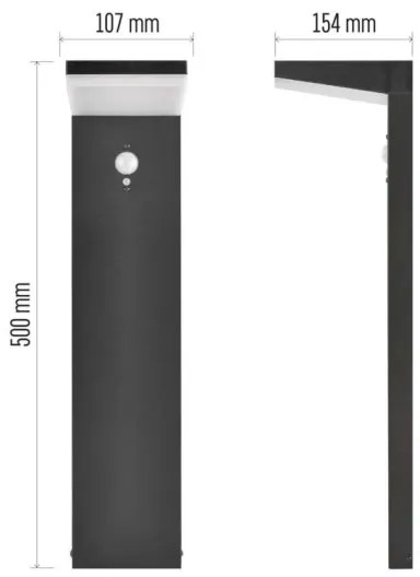 Lampă LED solară cu senzor LED/4,4W/3,7V 2200 mAh IP44