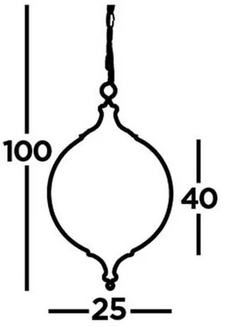 Lustră pe lanț Searchlight 3051AB VULCAN 1xE27/60W/230V