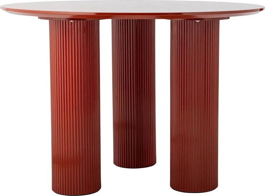 Masă de dining rotundă cu aspect lucios ø 110 cm Della – Bloomingville