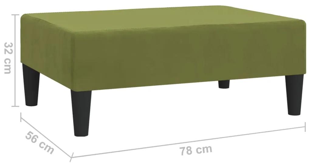 Taburet, verde deschis,78x56x32 cm, catifea Lysegronn