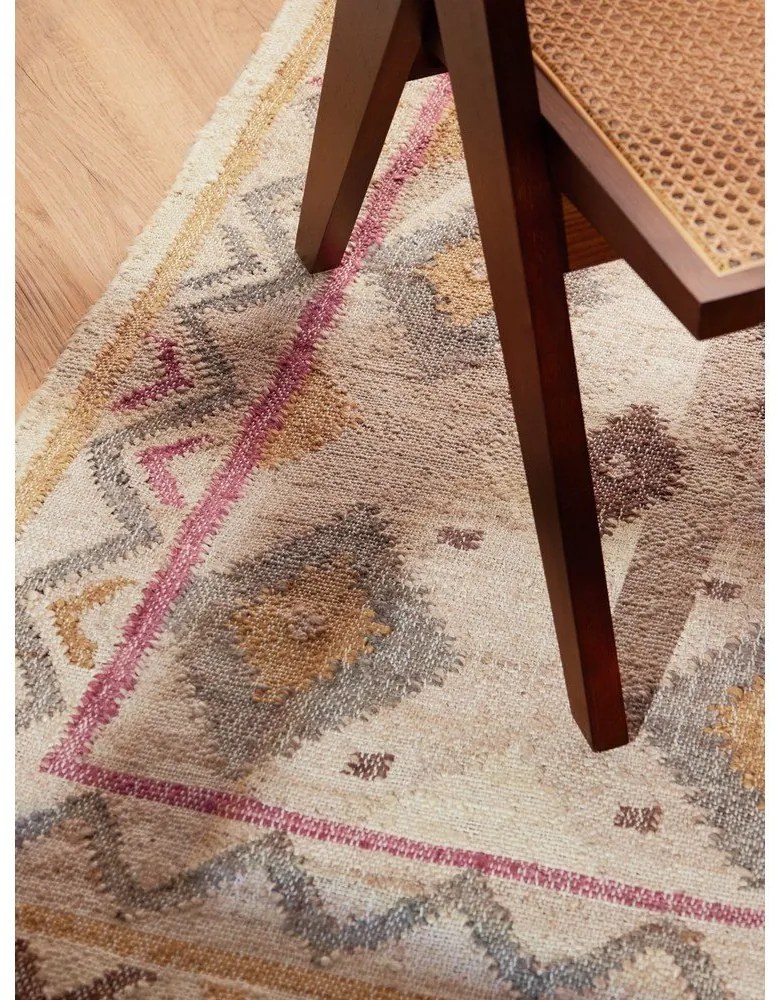 Covor tip traversă crem țesut manual din iută 80x200 cm Roya Imani – Elle Decoration