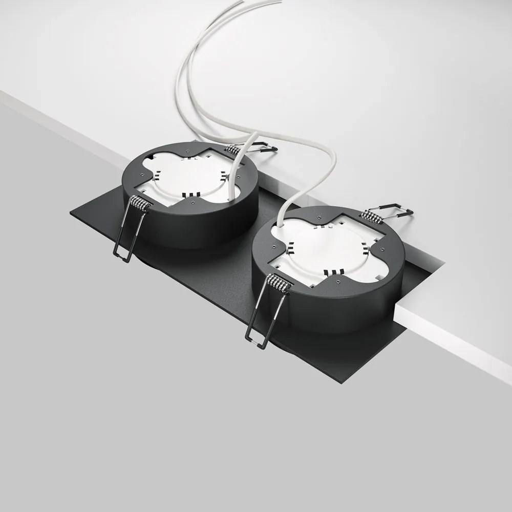 Spot incastrabil design tehnic Hoop 2 negru