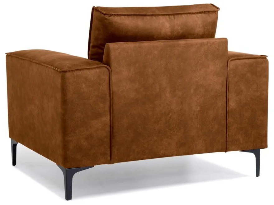 Fotoliu maro din imitație de piele Copenhagen - Scandic