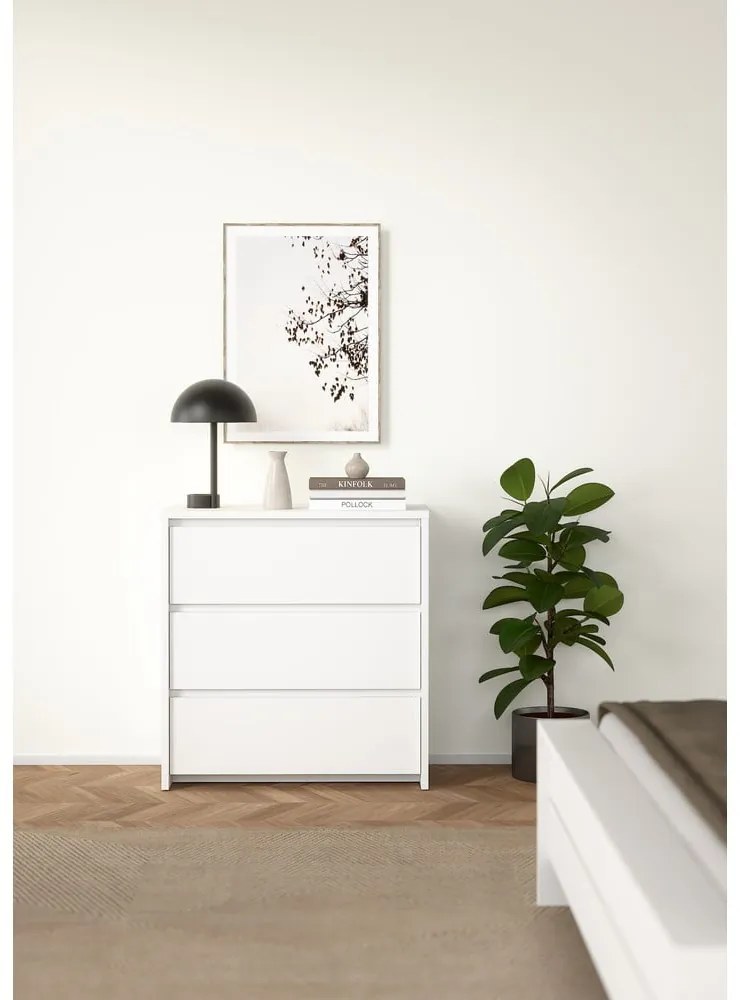 Comodă albă 80x84x48 cm Next – Tvilum