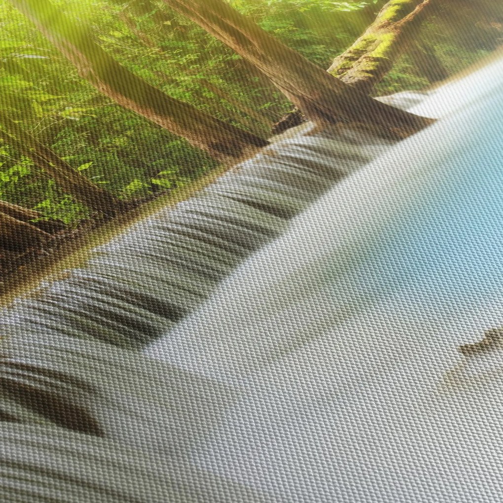 Tablou cu cascada Huai Mae Kamin în pădure (90x60 cm)