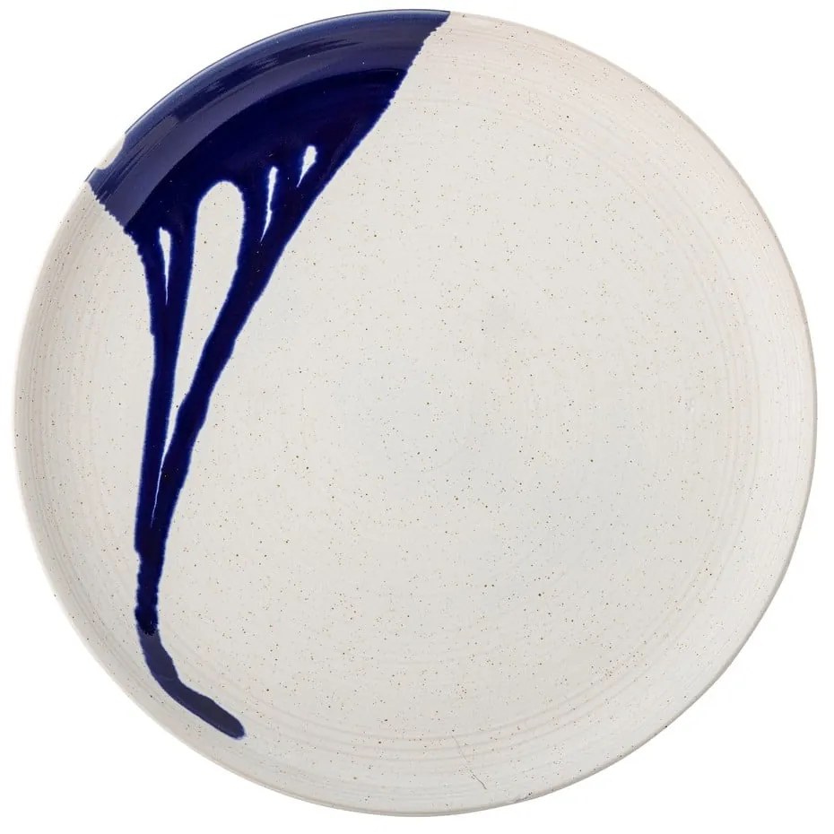 Bol mic alb-albastru din gresie 2,22 l Okayama – Bloomingville