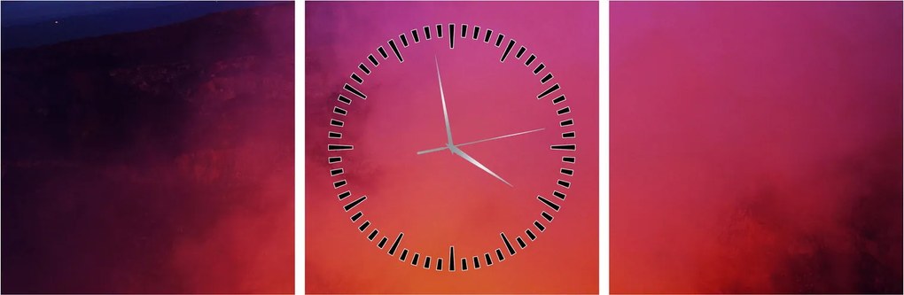 Tabloul - vulcan (cu ceas) (90x30 cm)