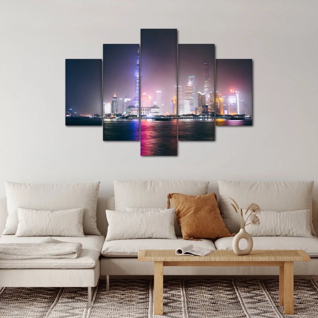 Tabloul Shangai nocturn (150x105 cm)