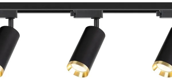 Spot pe șină MICA 3xGU10/10W/230V negru/auriu