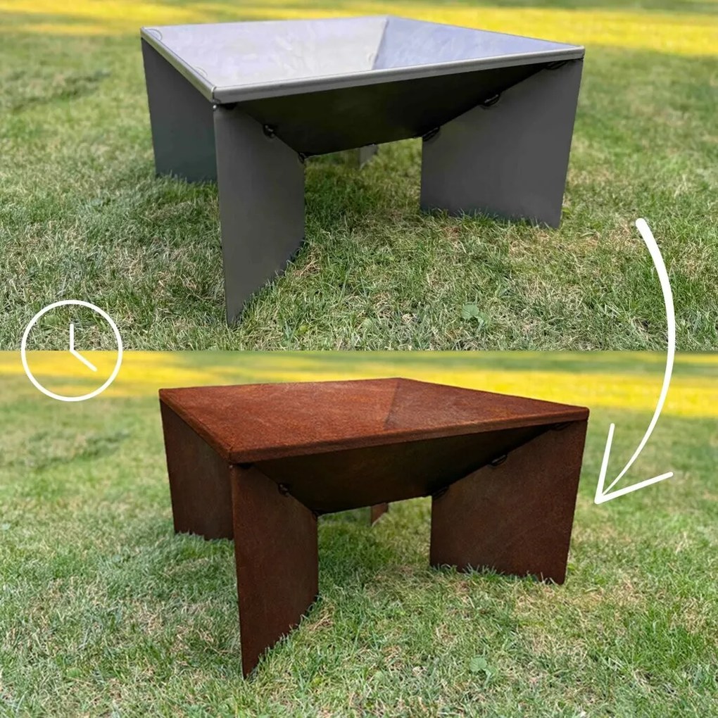 Fokus Focar de grădină 50 x 50 x 30 cm, corten CORGARDEN 1016