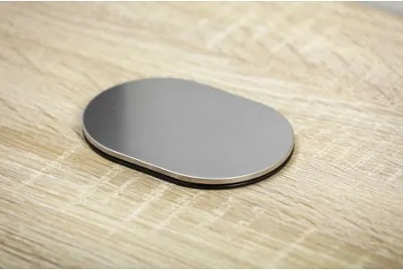 Priză încorporabilă în blat Slide GTV, 1 priză Schuko, USB A + C, oțel inoxidabil, D:60 mm Metal/Plastic, Otel inoxidabil