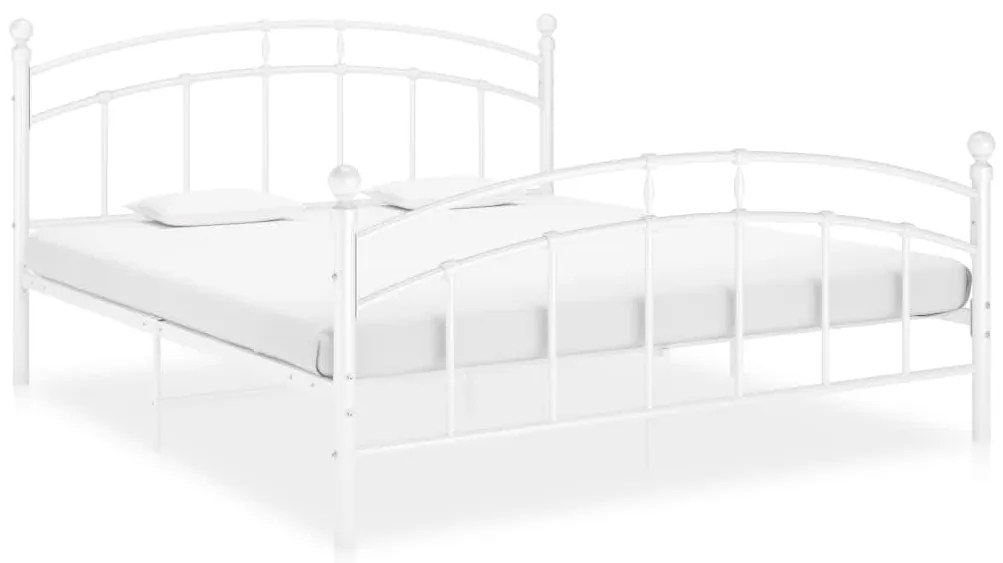 324983 vidaXL Cadru de pat, alb, 180x200 cm, metal