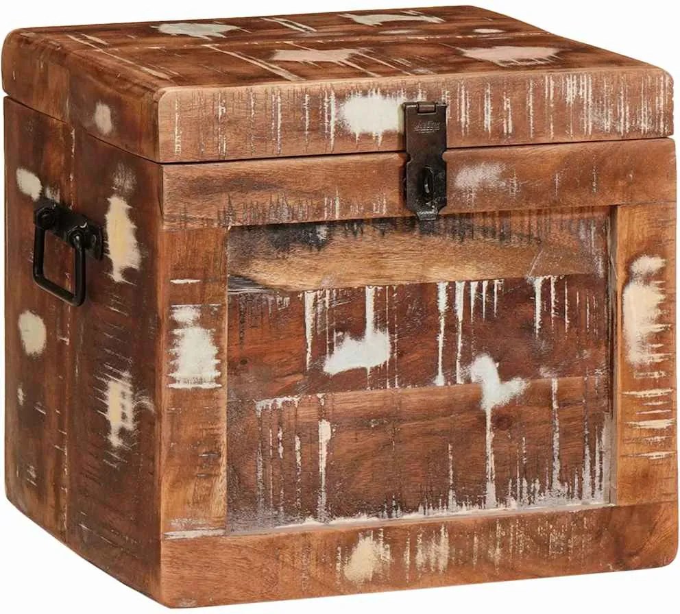 vidaXL Cutie de depozitare cu depozitare Maro Lemn de mango solid