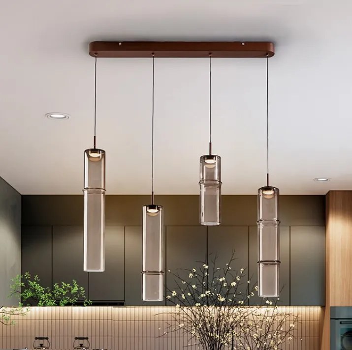 Lustra liniara cu 4 pendule suspendate LED Canas